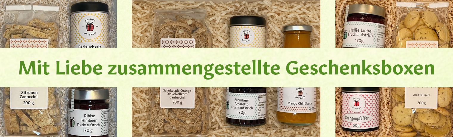 Mit Liebe zusammengestellte Genussboxen